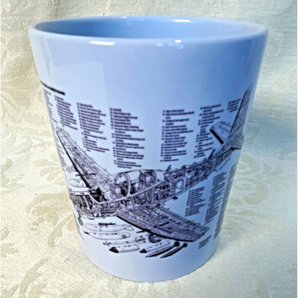 Embraer EMB 314 Super Tucano Coffee Mug Military Aircraft Technical Cutaway